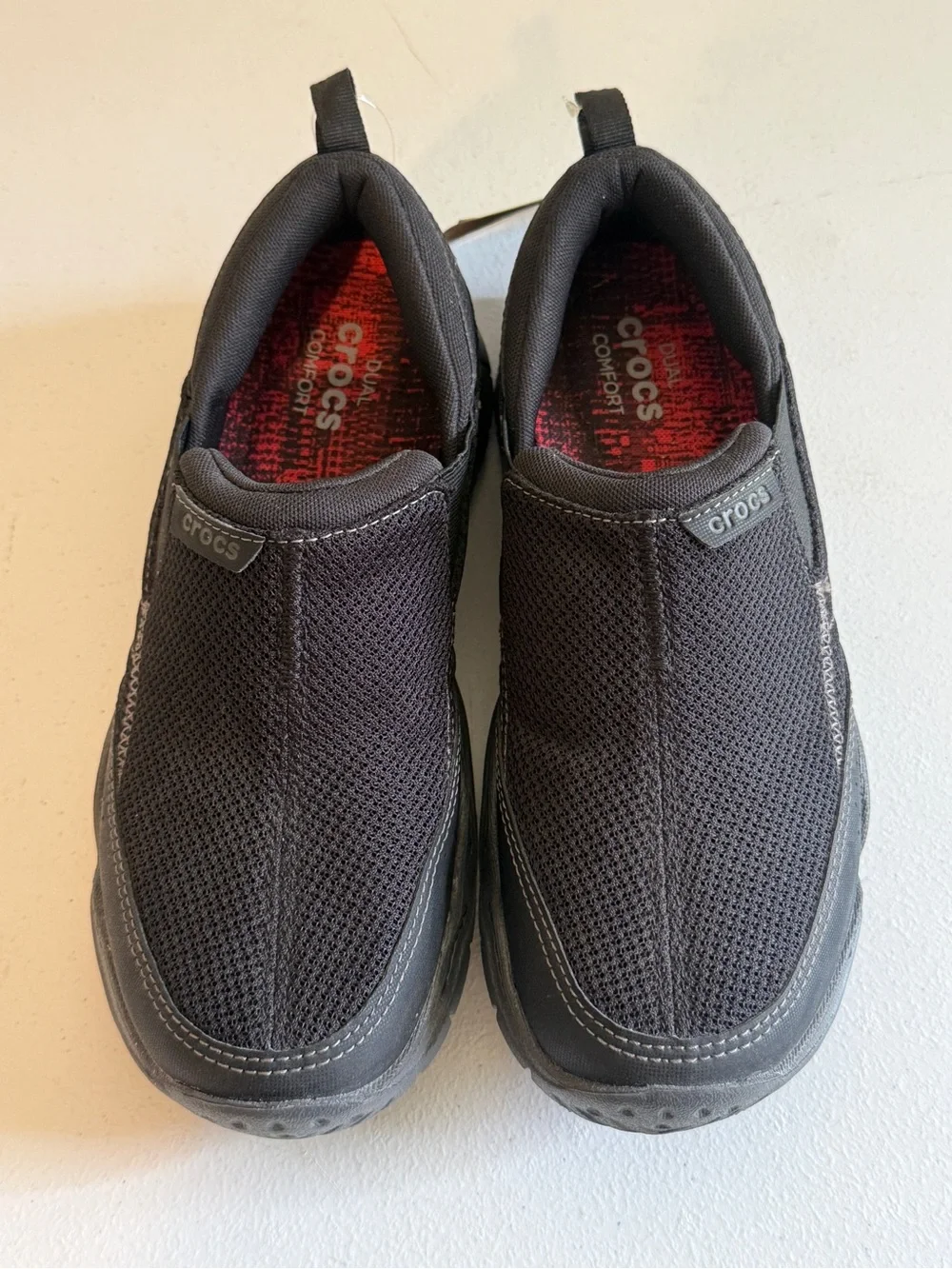 Crocs Men’s Swiftwater Mesh Moc Shoes Black Casual Slip On Loafer Size 9 M